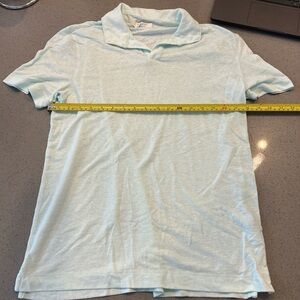 Banana Republic Aqua Linen Blend Polo